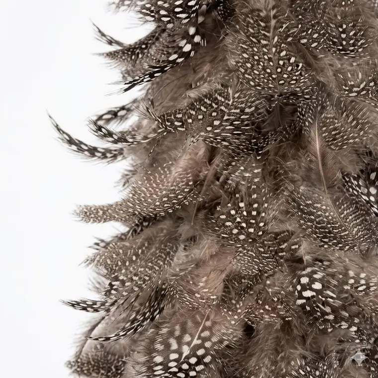 ÁRBOL NAVIDEÑO PLUMAS NEGRAS Y PUNTOS BLANCOS L (14.5D X 60H CM) 2