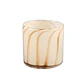 TEALIGHT CILINDRO OFF WHITE LINEAS M  (12D X 12H CM) - Miniatura 1