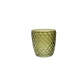 TEALIGHT VERDE CON PATRÓN DIAMANTE  (7D X 7H CM) - Miniatura 1
