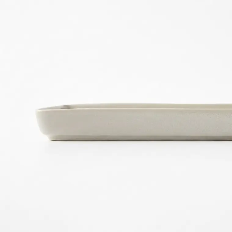 FUENTE RECTANGULAR BLANCO GRES (32L X 13A X 3H CM) 2