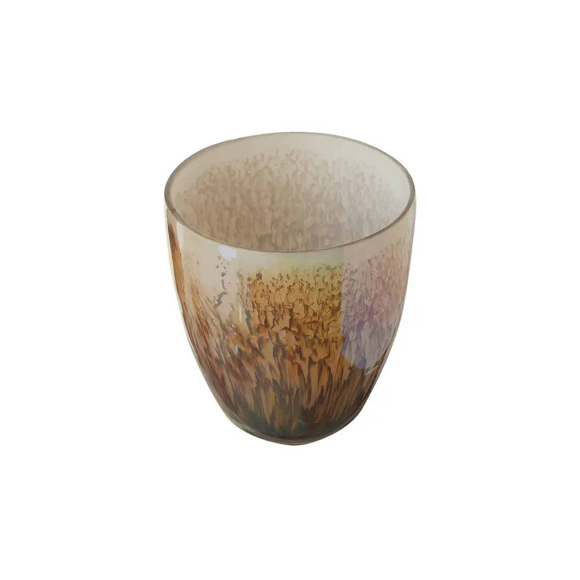 TEALIGHT VASO OVAL COLORES ÓXIDO (12.5D X 13H CM) 3