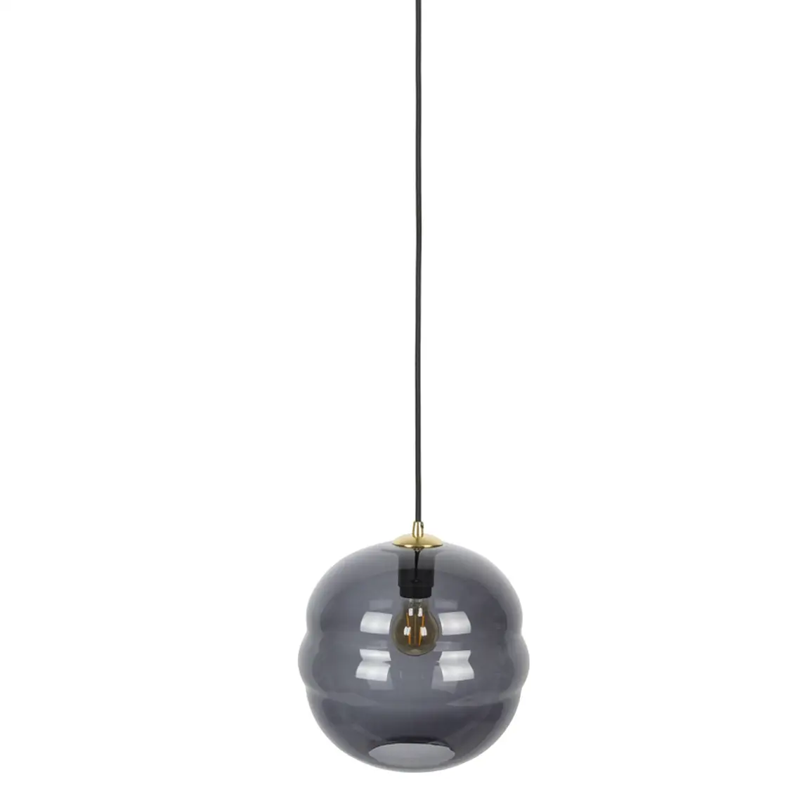 LAMPARA - LAUREN L VIDRIO HUMO (28D X 28H CM) 1