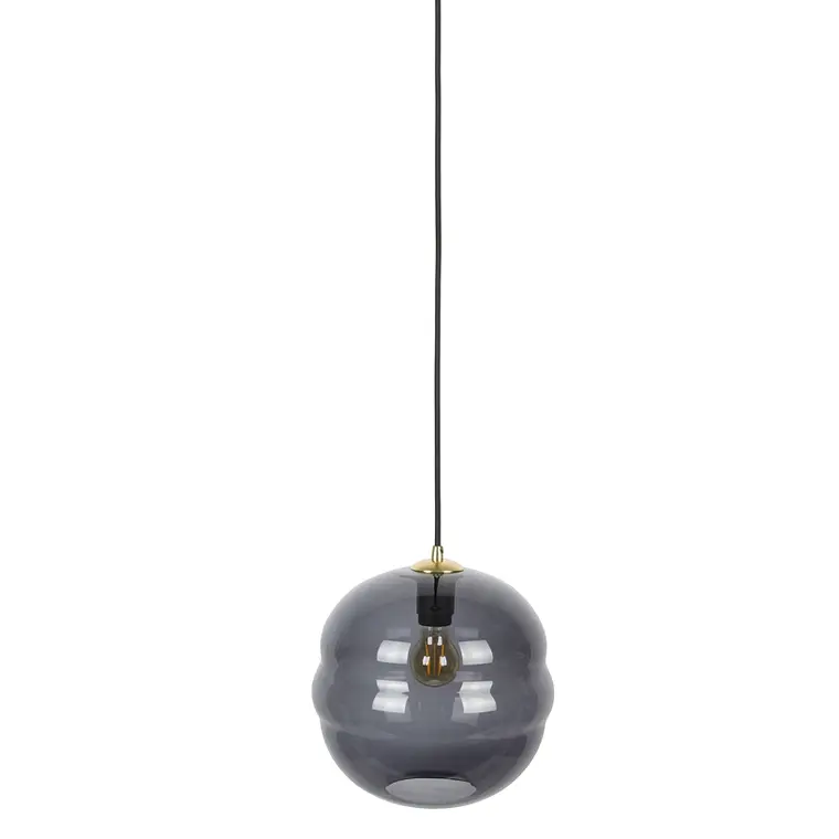 LAMPARA - LAUREN L VIDRIO HUMO (28D X 28H CM) 1