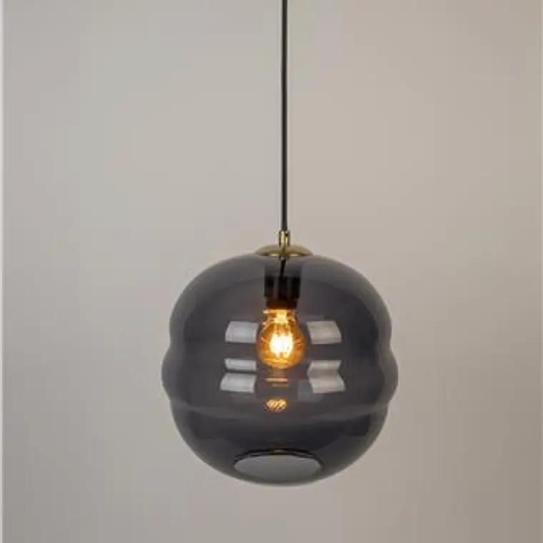 LAMPARA - LAUREN L VIDRIO HUMO (28D X 28H CM) 3