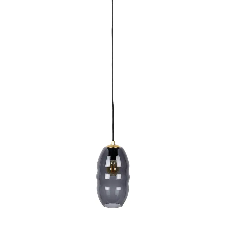 LAMPARA - LAUREN S VIDRIO HUMO (15D X 27H CM) 1