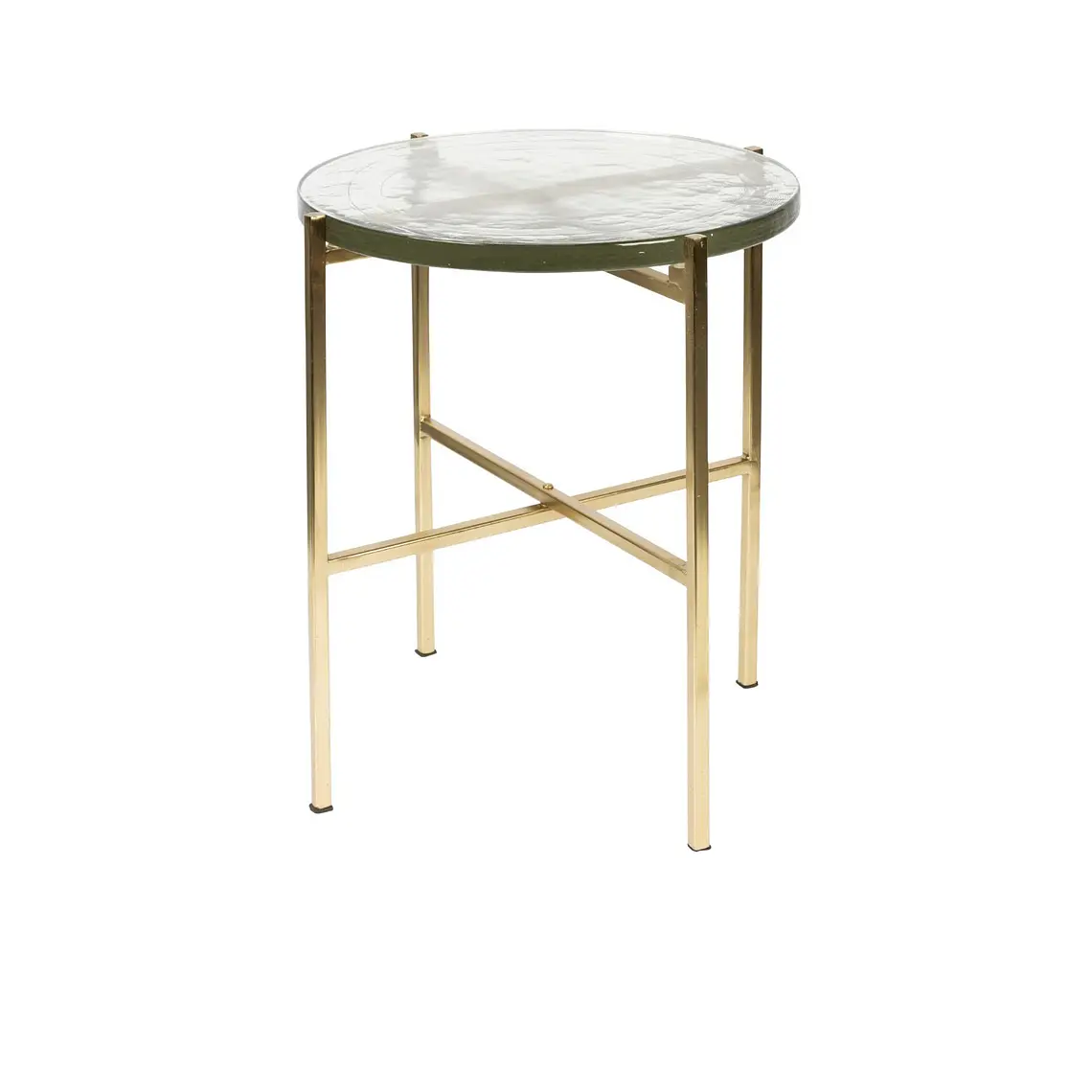 MESA LATERAL - VIDRIO BRASS (40D x 45H CM) 1