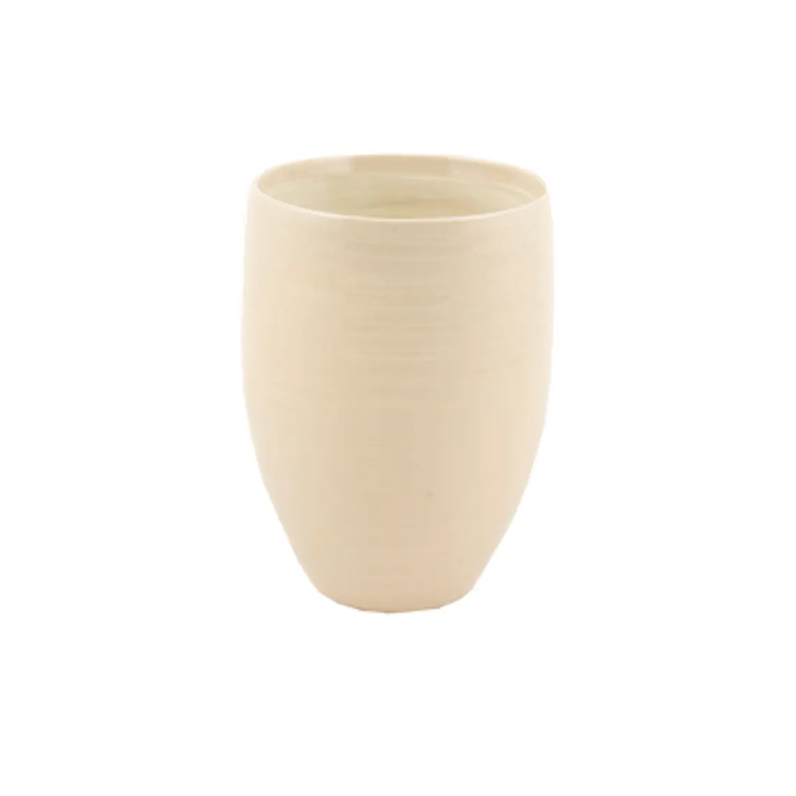 CERÁMICA - FLORERO COLOR CREMA INDOOR 100% WATERPROOF (15D X 36H CM) 1