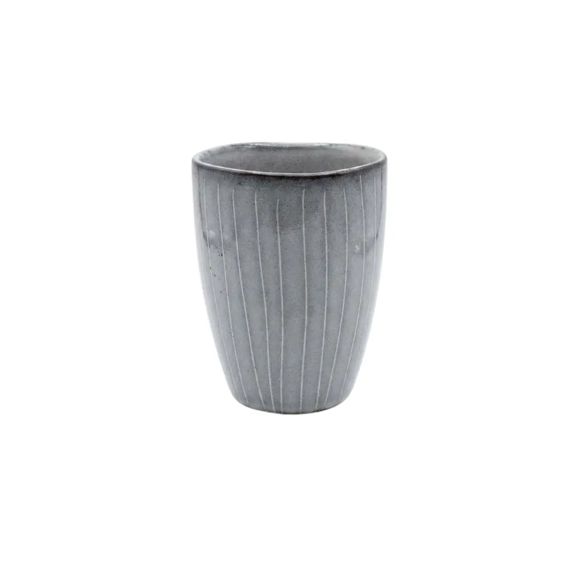 VASO GRES CELESTE LÍNEAS (8D X 10H CM) 1