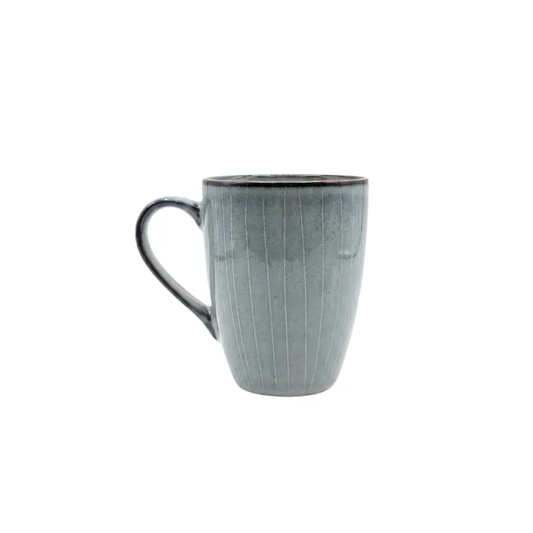 MUG GRES CELESTE LÍNEAS (8D (12 CM CON ASA) X 10H CM) 1