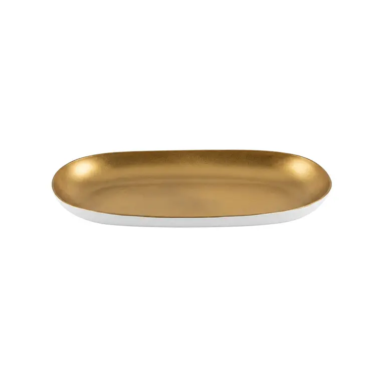 BANDEJA OVALADA DORADA (39L X 18A X 3.5H CM) 1