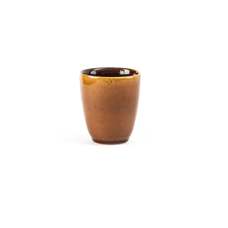 VASO MEDIANO GRES OCRE (9D X 10H CM) 1