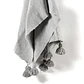CHAL - PIECERA POMPONES GRIS XL (180 X 280 CM) - Miniatura 1