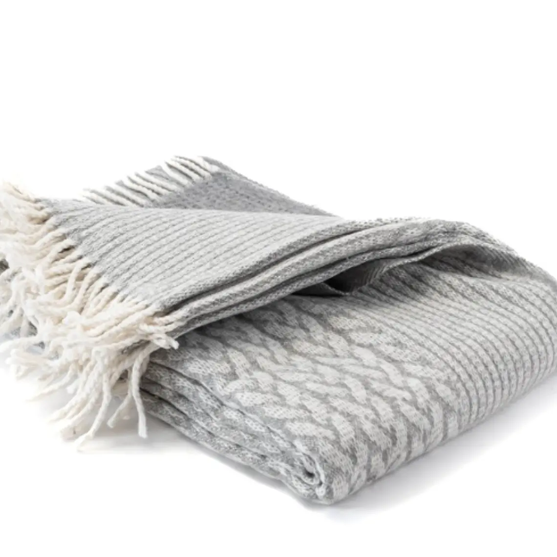 CHAL - ALGODÓN Y POLIÉSTER KABEL GRIS CLARO (170L x 130A CM) 1