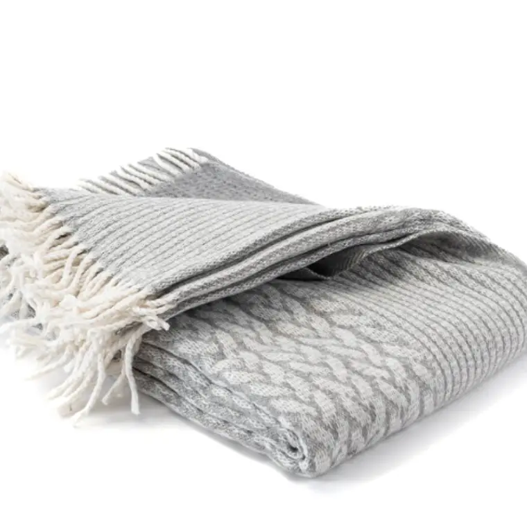 CHAL - ALGODÓN Y POLIÉSTER KABEL GRIS CLARO (170L x 130A CM) 1