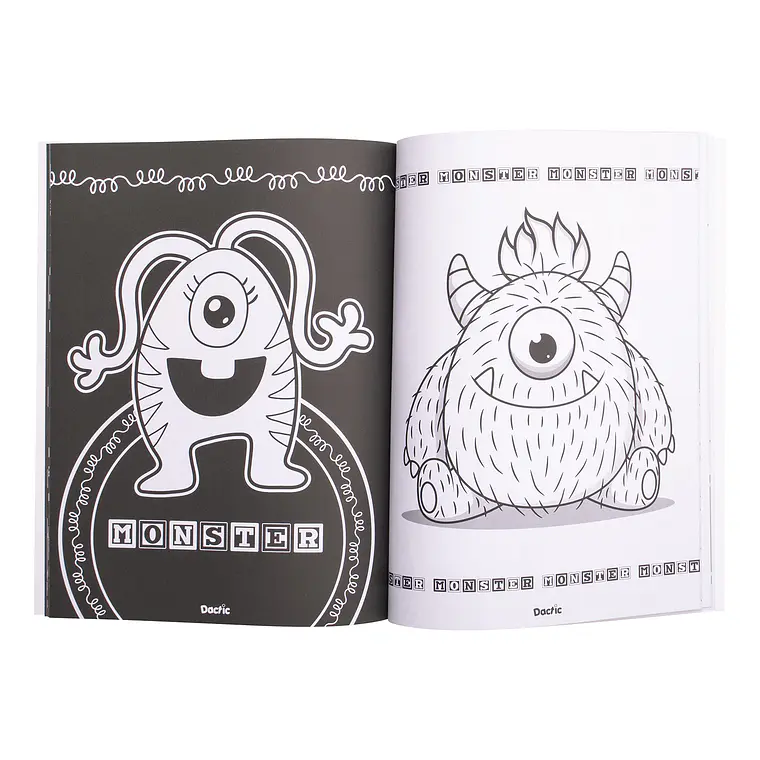 LIBRO MONSTRUOS PARA COLOREAR DACTIC 5