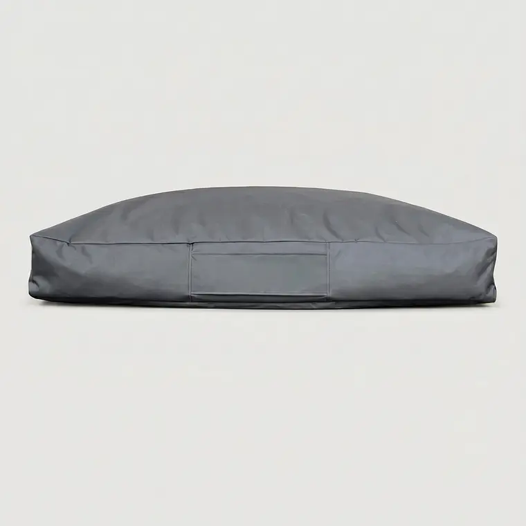 CAMA MASCOTAS LONA PUF - GRIS OSCURO S-M (60 × 80CM) 2