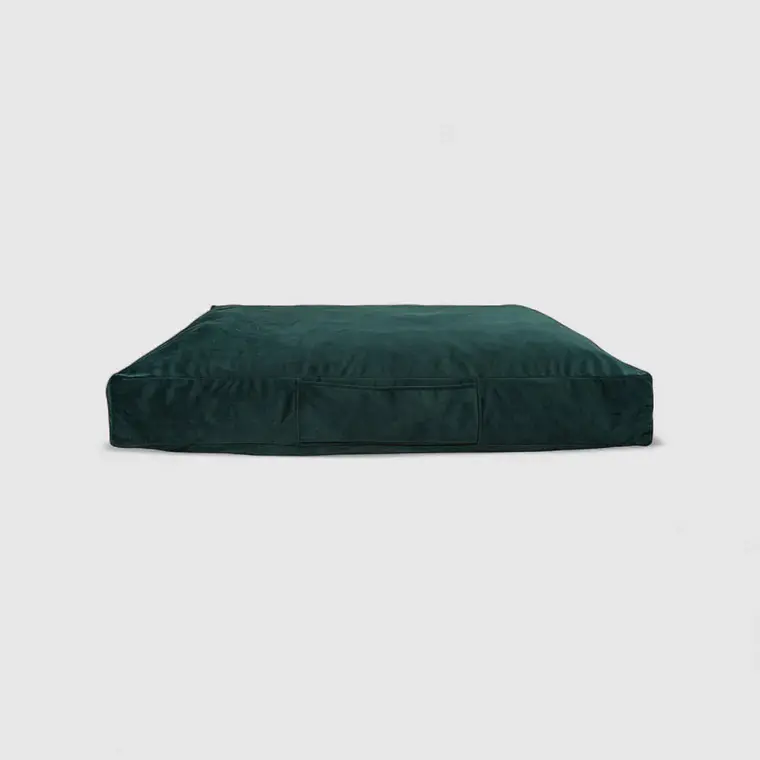CAMA MASCOTAS TERCIOPELO PUF - VERDE S-M (60 × 80CM) 2