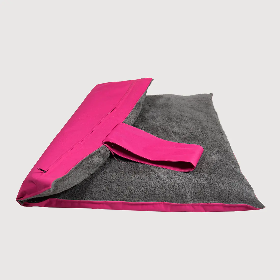 CAMA MAT ENROLLABLE CHIPORRO PUF - GRIS/FUCSIA L-XL  (80 × 100 × 5CM) 1