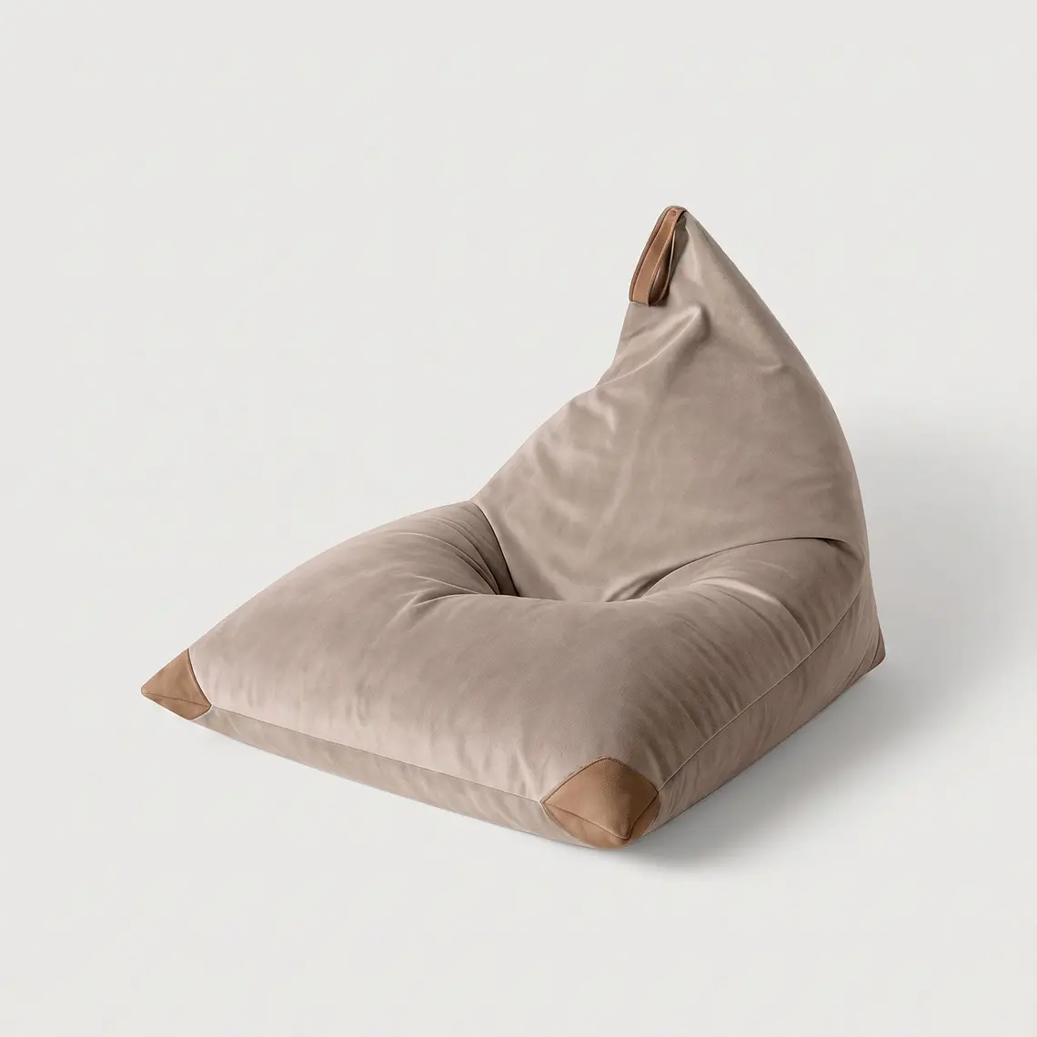 PUFF TRIANGULAR VELVET TABACO PUF (100 x 150CM) 2