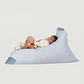 PUFF TRIANGULAR PARA NIÑOS PUF - FLOR CELESTE (80 × 110 CM) - Miniatura 2