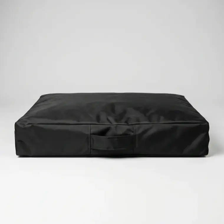 CAMA MASCOTAS LONA PUF - NEGRO S-M (80 × 120CM) 2