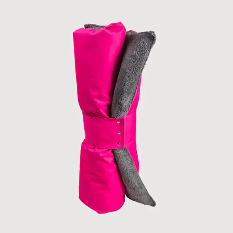 CAMA MAT ENROLLABLE CHIPORRO PUF - GRIS/FUCSIA L-XL  (80 × 100 × 5CM) 2