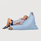 PUFF TRIANGULAR PARA NIÑOS PUF - CELESTE CON PUNTA CAMEL (80 × 110 CM) - Miniatura 2