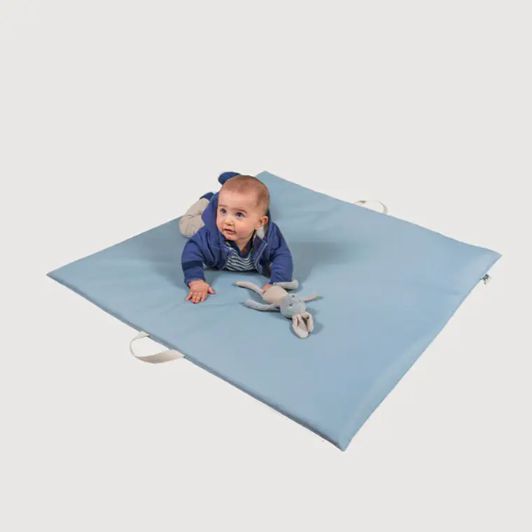 COLCHONETA BEBÉ PUF - GRIS CLARO (100 × 100 CM (TALLA ÚNICA)). 2