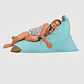 PUFF TRIANGULAR PARA NIÑOS PUF - ESTRELLA VERDE CON PUNTA CAMEL (80 × 110 CM) - Miniatura 3