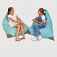 PUFF TRIANGULAR PARA NIÑOS PUF - ESTRELLA VERDE CON PUNTA CAMEL (80 × 110 CM) - Miniatura 4