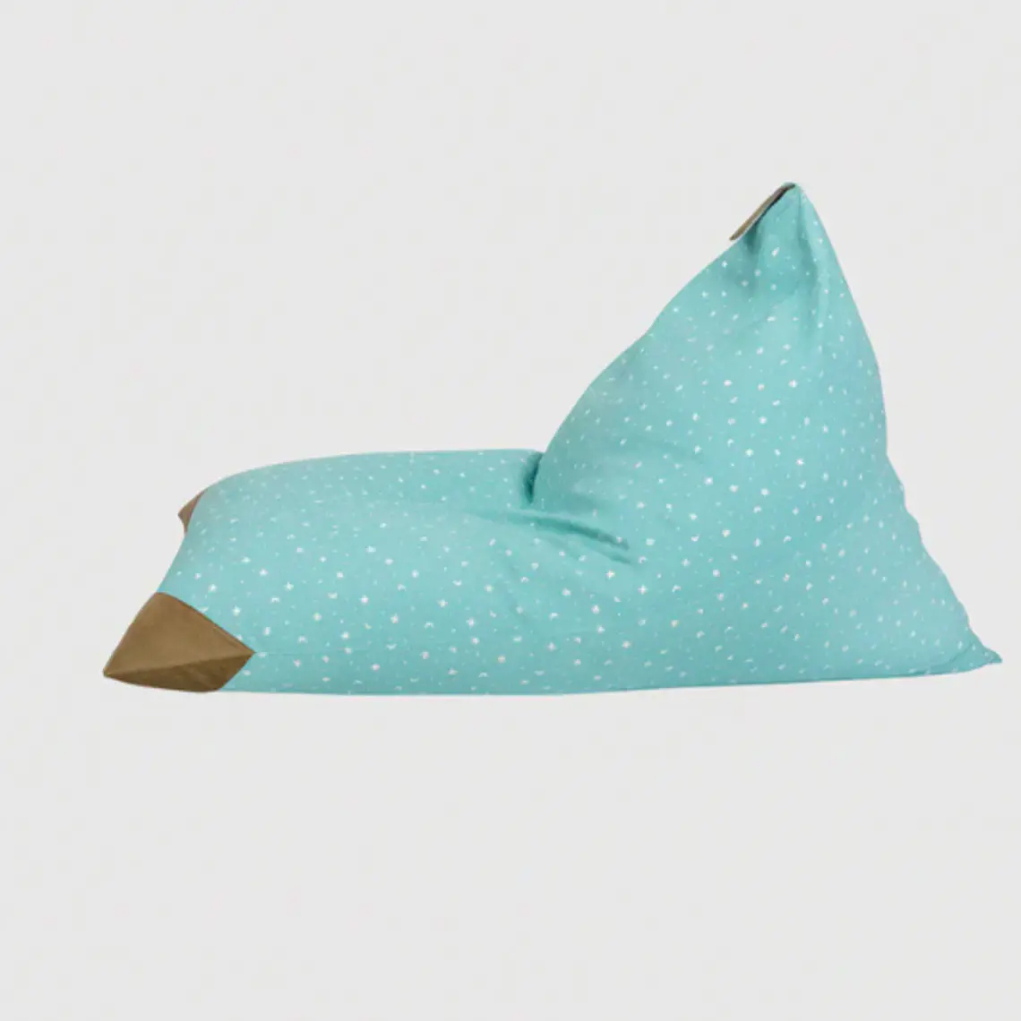 PUFF TRIANGULAR PARA NIÑOS PUF - ESTRELLA VERDE CON PUNTA CAMEL (80 × 110 CM) 5