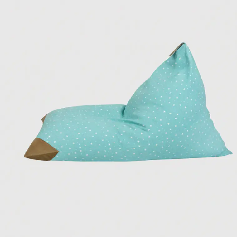 PUFF TRIANGULAR PARA NIÑOS PUF - ESTRELLA VERDE CON PUNTA CAMEL (80 × 110 CM) 5