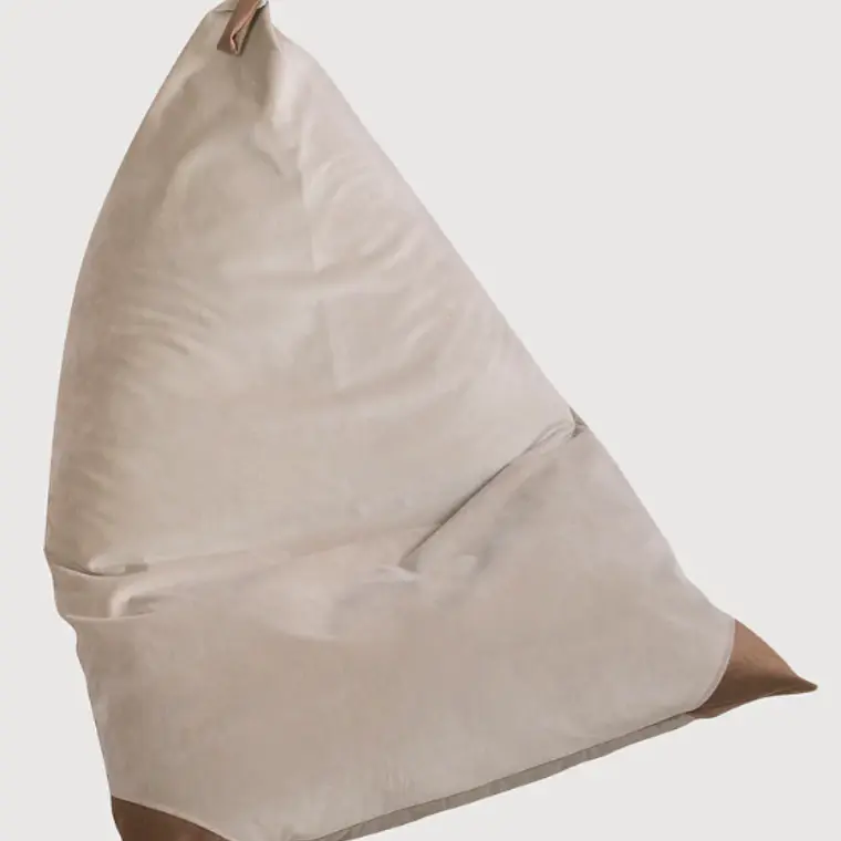 PUFF TRIANGULAR VELVET BEIGE 90×130 PUF 4