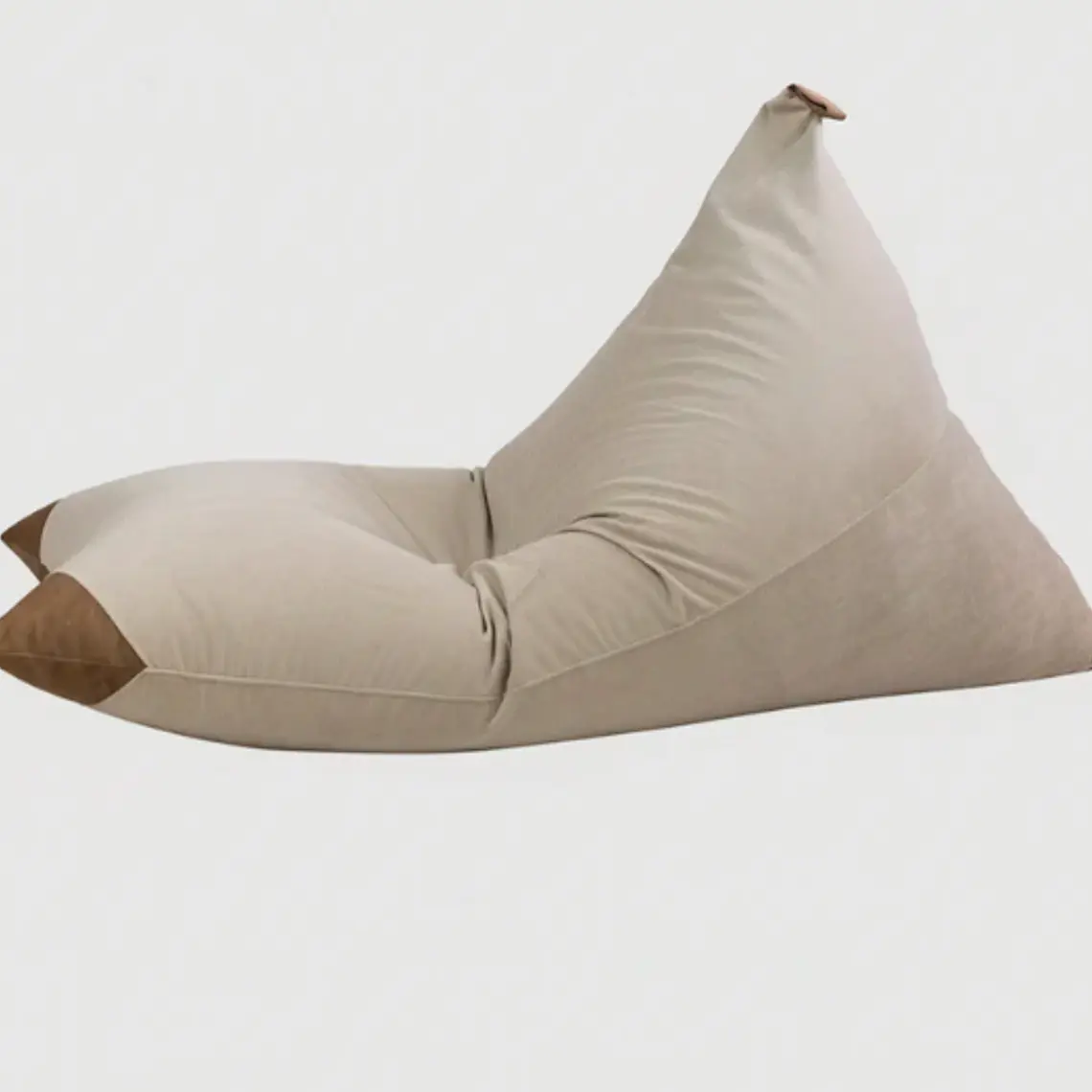 PUFF TRIANGULAR VELVET BEIGE 90×130 PUF 6