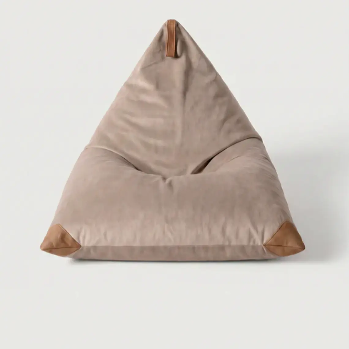PUFF TRIANGULAR VELVET TABACO PUF (100 x 150CM) 3