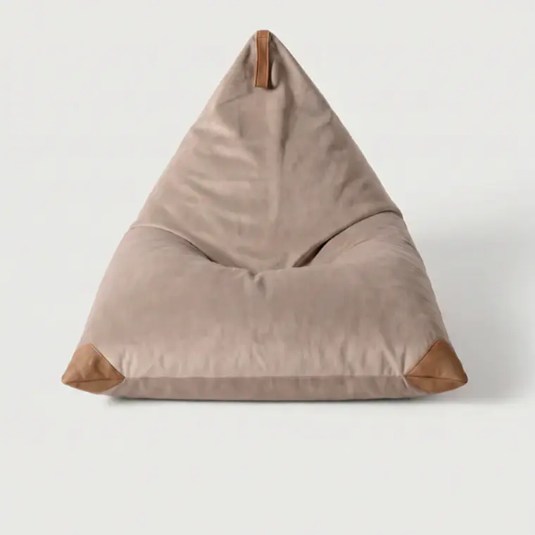 PUFF TRIANGULAR VELVET TABACO PUF (100 x 150CM) 3
