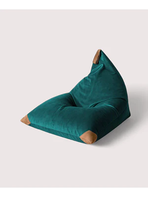 PUFF TRIANGULAR DE INTERIOR PUF - VERDE BOTELLA (100 × 150CM)