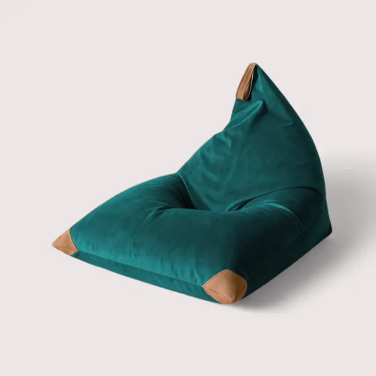 PUFF TRIANGULAR DE INTERIOR PUF - VERDE BOTELLA (100 × 150CM) 2