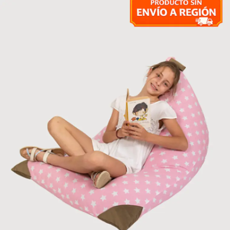PUFF TRIANGULAR PARA NIÑOS PUF - ESTRELLA ROSADO CAFÉ (80 × 110 CM) 1