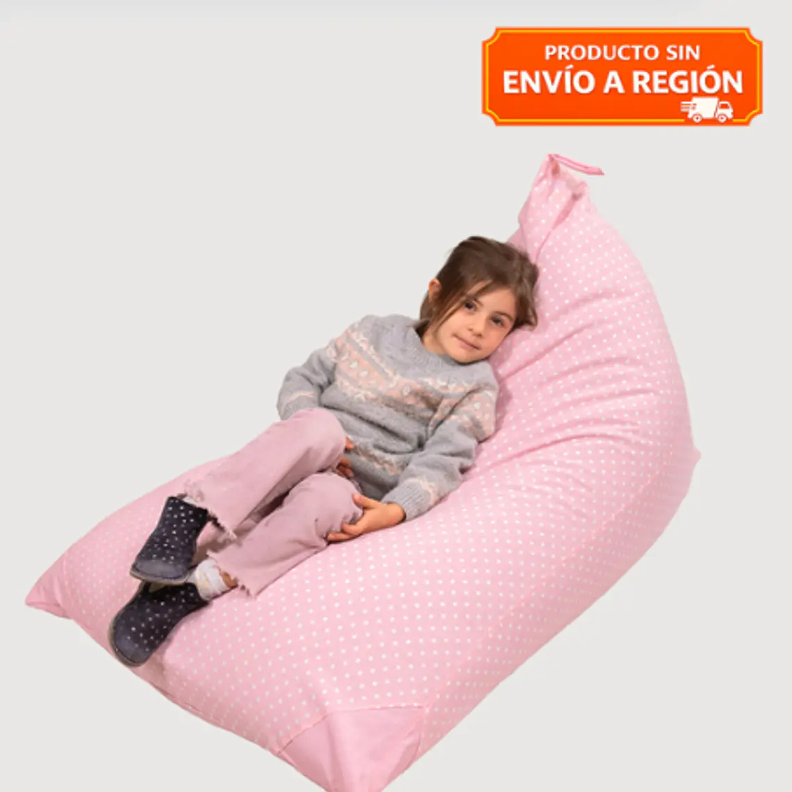 PUFF TRIANGULAR PARA NIÑOS PUF - PUNTO ROSADO (80 × 110 CM) 1