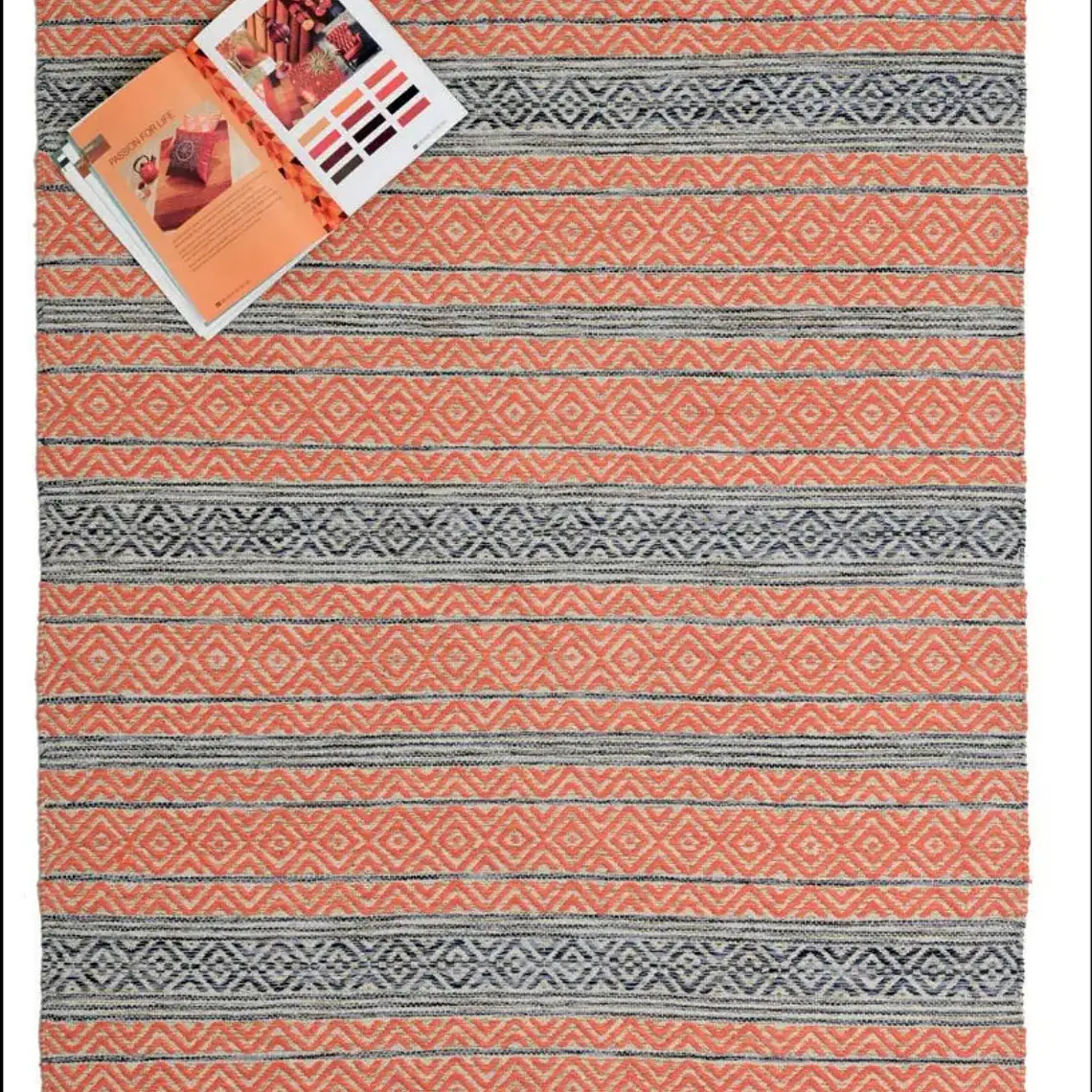 KILIM DOBLADILLO  NARANJA (1,2 X 1,8 MTS) 2