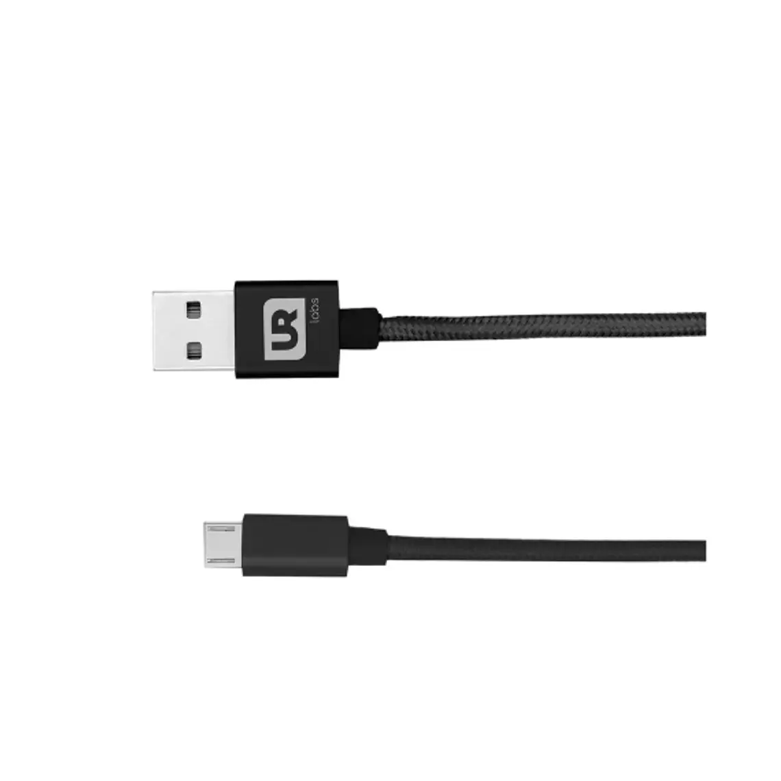 FABRIC MICRO USB CABLE 1M BLACK 1