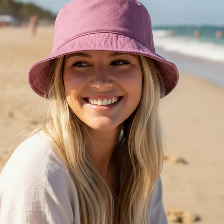 GORRO BUCKET PLEGABLE UNISEX COLOR BURDEO 3