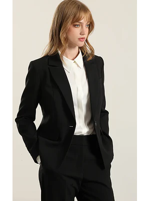 BLAZER BASICO ENTALLADO NEGRO/TALLA 42