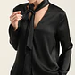 BLUSA SATÍN LAZADA NEGRO/TALLA S - Miniatura 3
