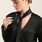 BLUSA SATÍN LAZADA NEGRO/TALLA S - Miniatura 5
