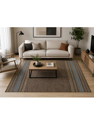 KILIM DOBLADILLO  MARRÓN (1,2 X 1,8 MTS)