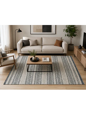 KILIM DOBLADILLO AZUL / NEGRA (1,5 X 2,1 MTS)
