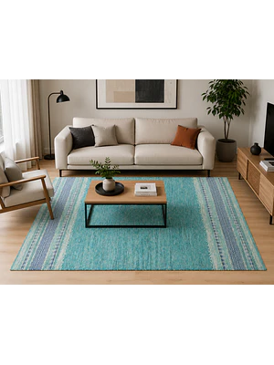 KILIM DOBLADILLO  TURQUESA (1,2 X 1,8 MTS)