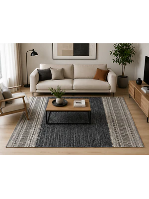 KILIM DOBLADILLO  DK GRIS (1,5 X 2,1 MTS)